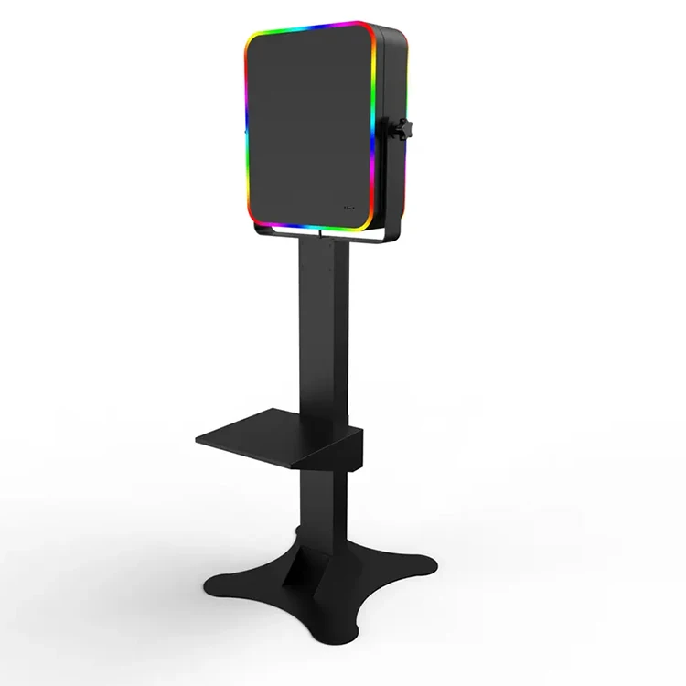 Portable Wedding Vogue Reality Selfie Magic Mirror Machine Photo Booth Led Frame Enclosure 15.6 Inches Touch Screen Photo Booth