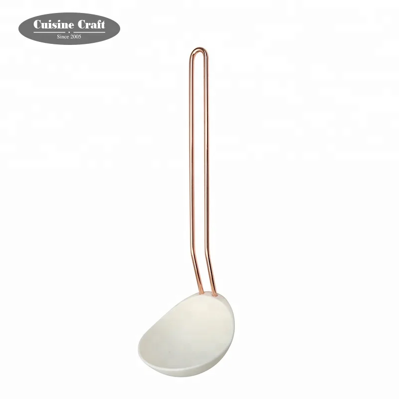 Hot sale silicone cooking utensil set of 5 pieces Nylon kitchen cooking set with coating copper wire handle