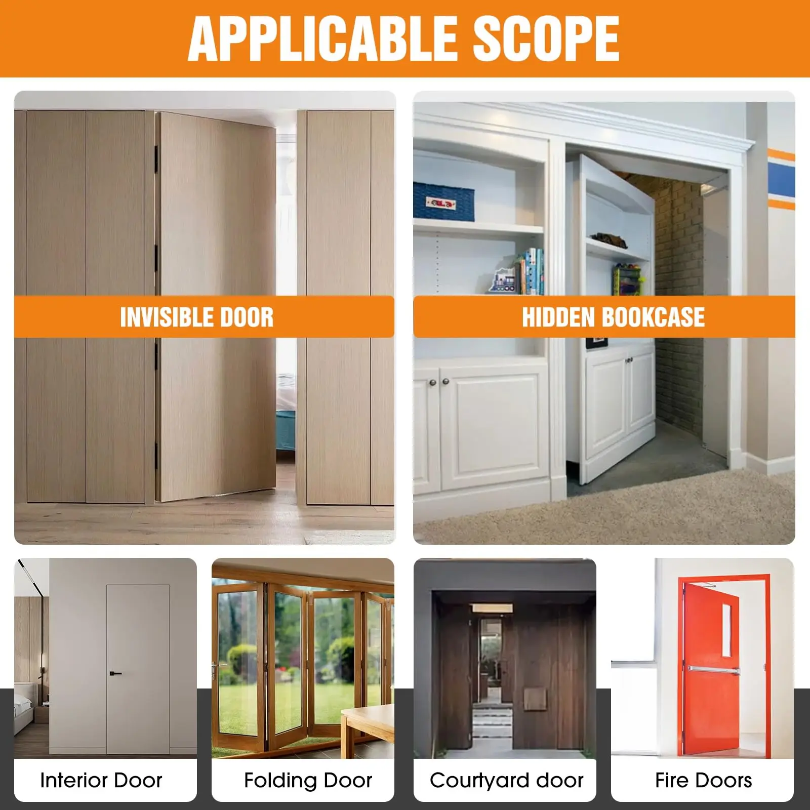 Popular  invisible Door Hinges  Good bearing capacity hinge for Secret Door adjustable concealed hinge