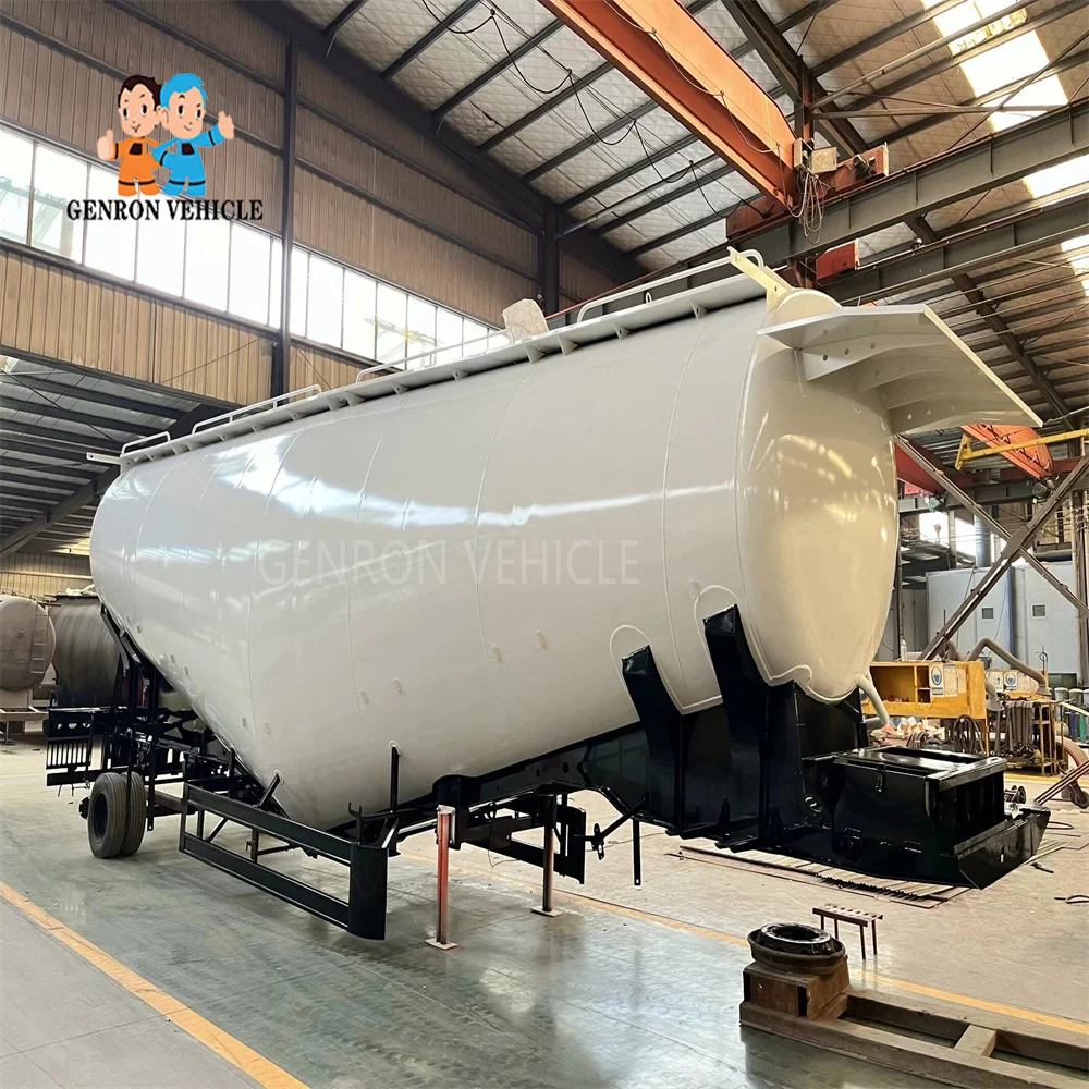 Transporting powdery particles 3 Axles    Bulk cement semi traile Dry Powder Silo Tanker Trailer for sale