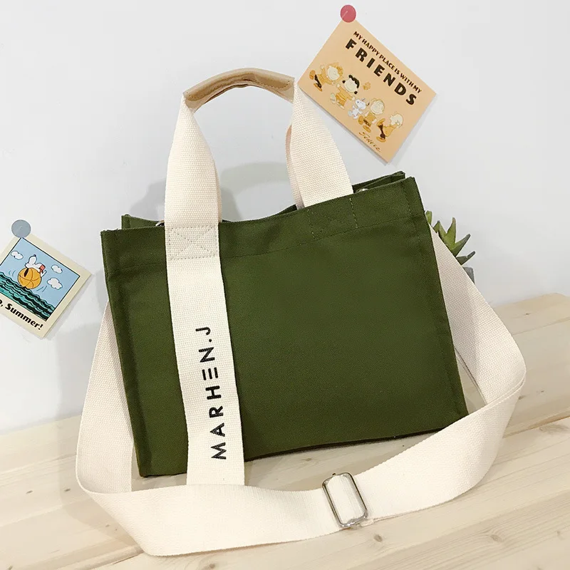 Affordable cloth bags white organic cotton tote bag fashion canvas shoulder bag