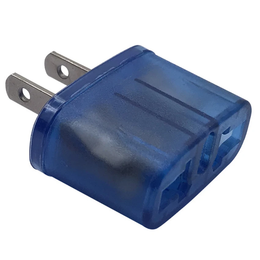 Американский адаптер с американской вилкой в Европу 10 А 250 в прозрачный синий преобразователь питания 125 в