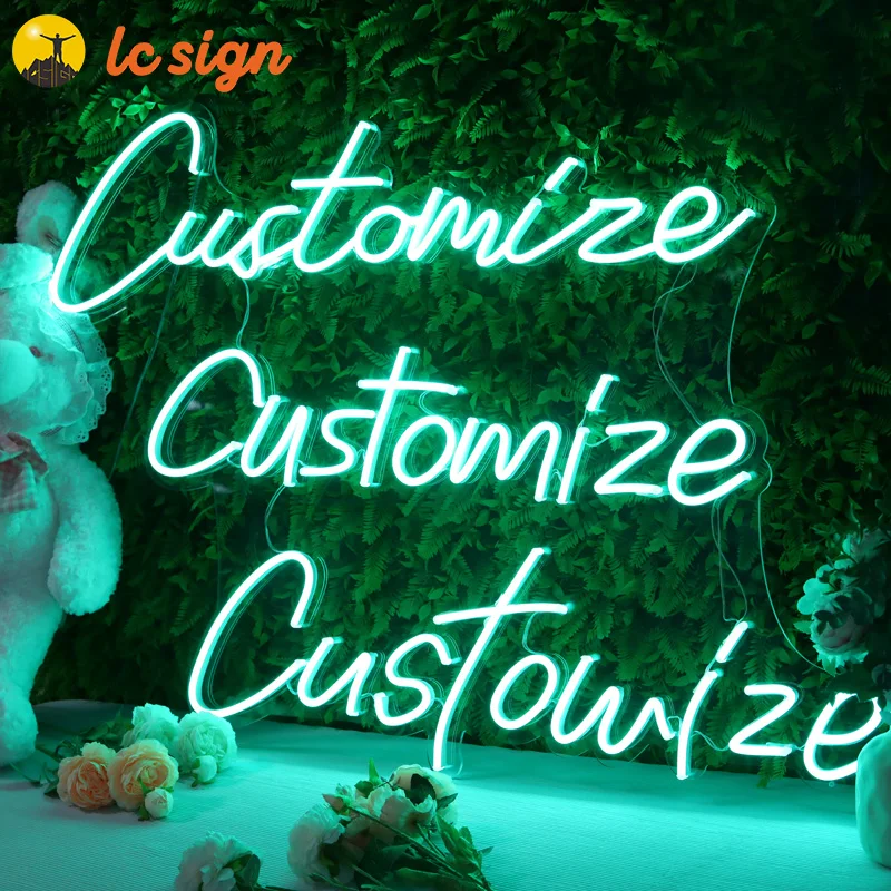 Outdoor custom led advertising Led logo wedding will you marry me welcome Happy birthday wall sign 12V neon sign