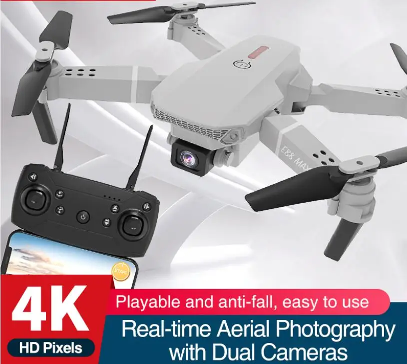  Best Sale 720p 1080P Big 4k Dual Drone Camara E98 Vs Mavic Mini E88 Max Quadcopter Air Doble With