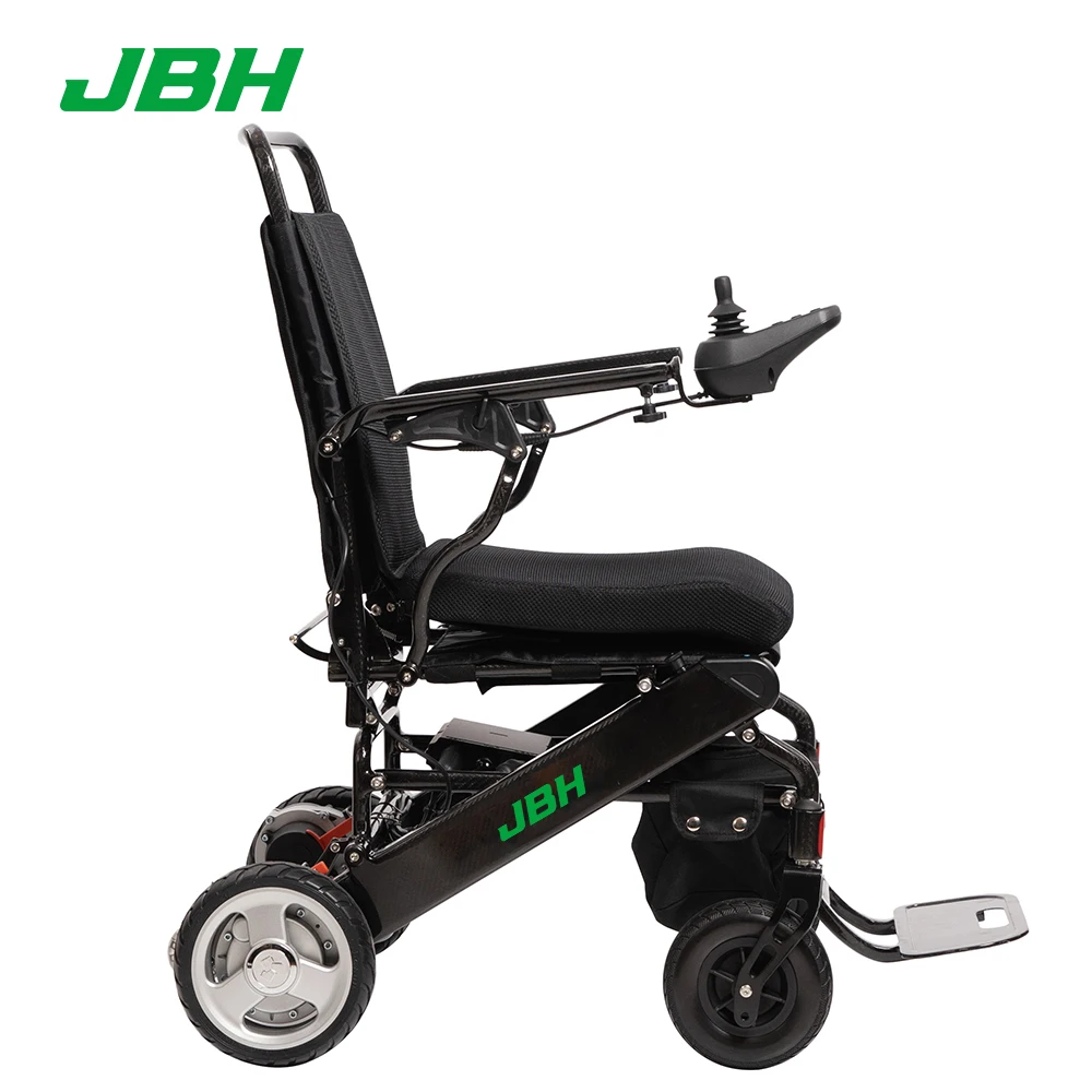 Ultra compact heavy duty lightweight carbon fiber folding electric wheelchair