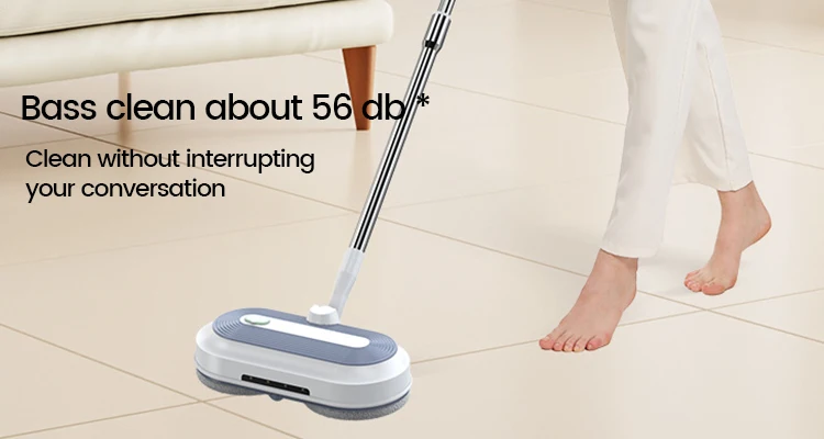 Cordless Electric Mop Dual-motor Powerful Mop With Water Sprayer Up To 60 Mins Working Time Adjustable Tube Multi-surfaces Floor