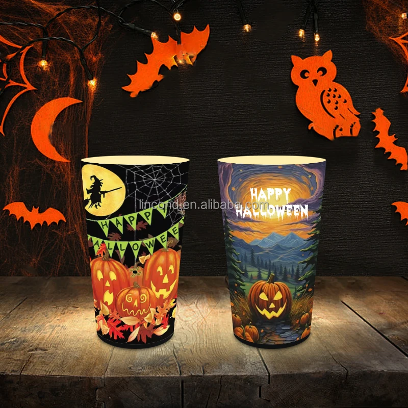 Halloween Christmas Colorful Flashing Led Champagne Glass Cup Led Plastic Cup For Bar & Party