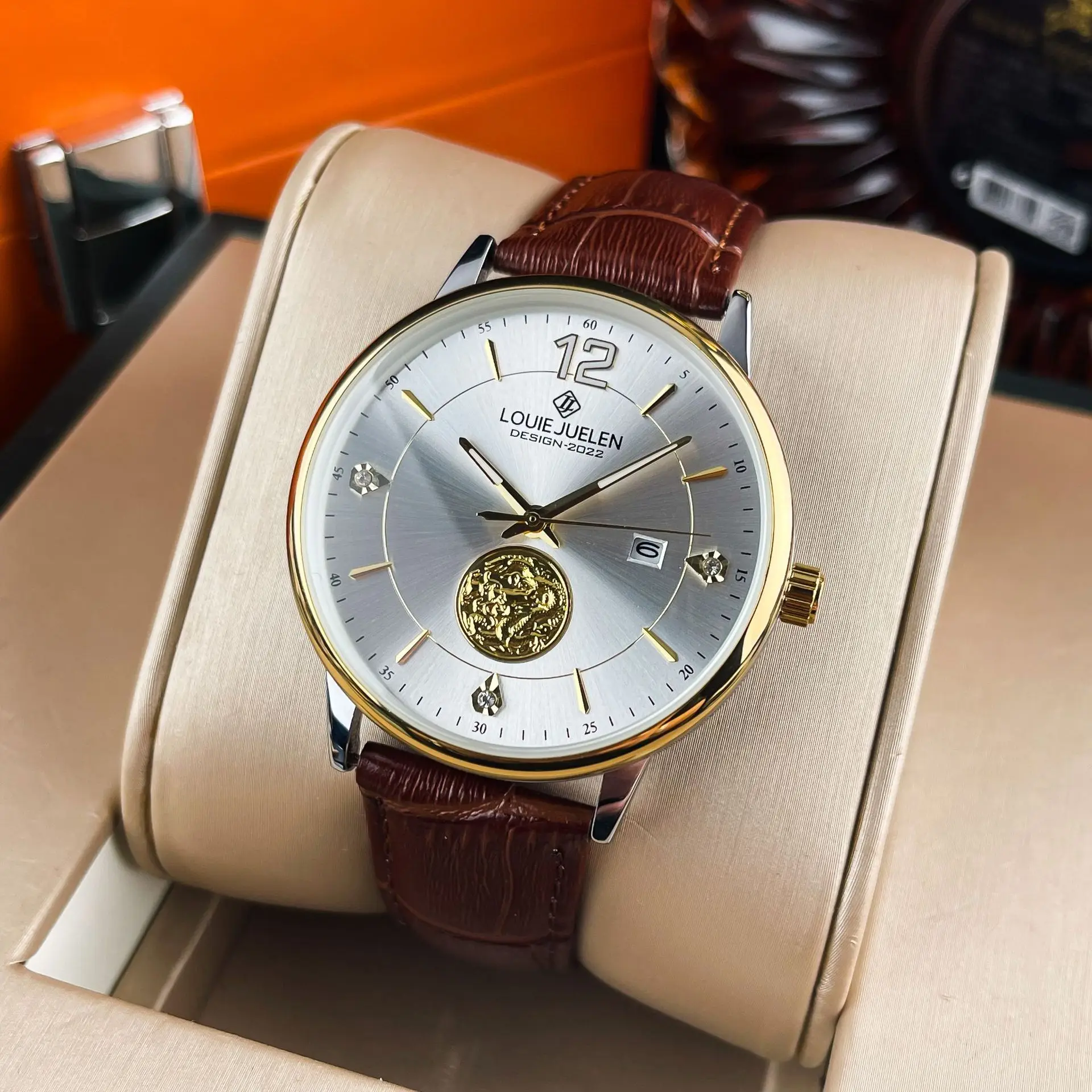 Louizulen criticized shaking sound fast hand live burst watch mechanical watch calendar luminous manufacturers direct sales