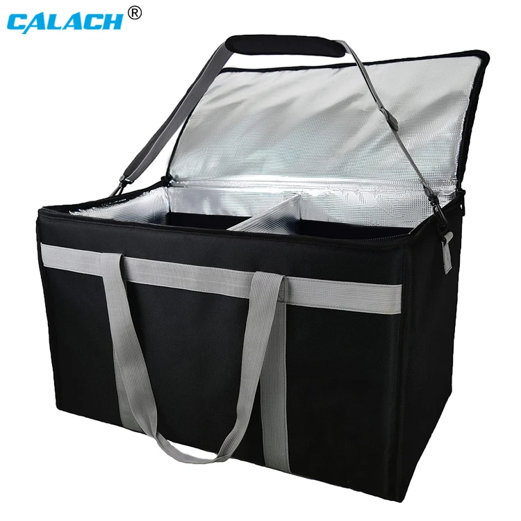 Calach Ultra Durable Large Commercial Catering Hot and Cold Thermal Premium Insulated Food Delivery Bag with YKK Zipper