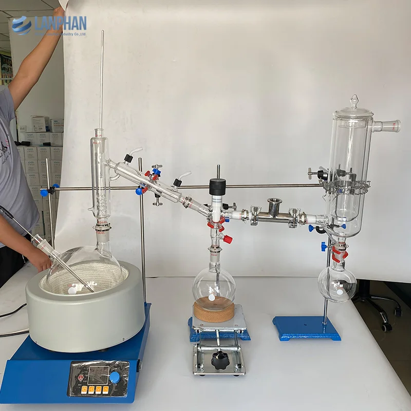 5L 10l 20l Эфирное посуда паровой дистилляционное оборудование испаритель короткое дистилляции