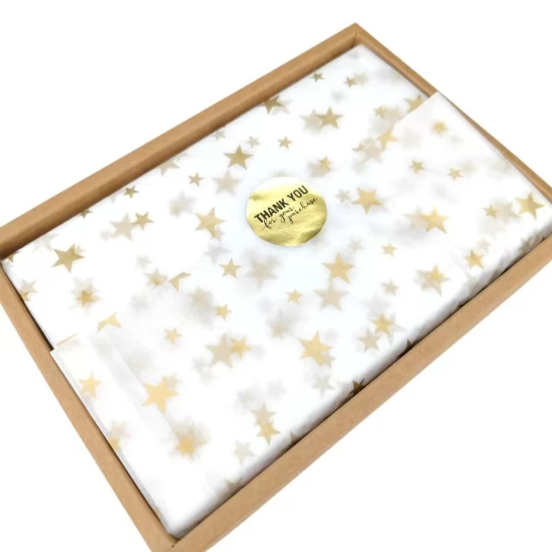 Custom your own foil gold logo wrapping tissue paper