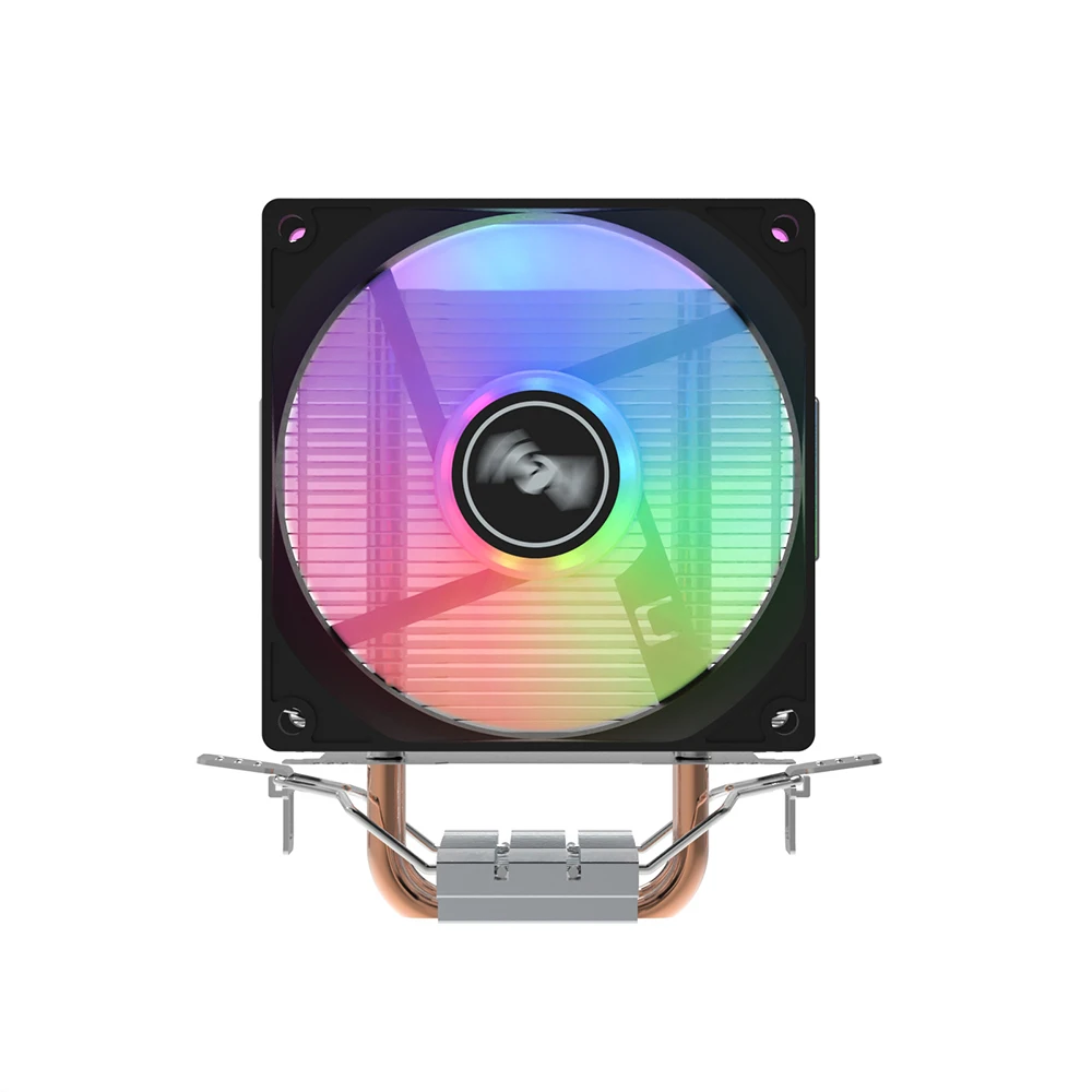 Factory Direct 2025 NEW Style 120mm RGB Fan CPU Cooler 2 Copper RGB PC Cooling Fans