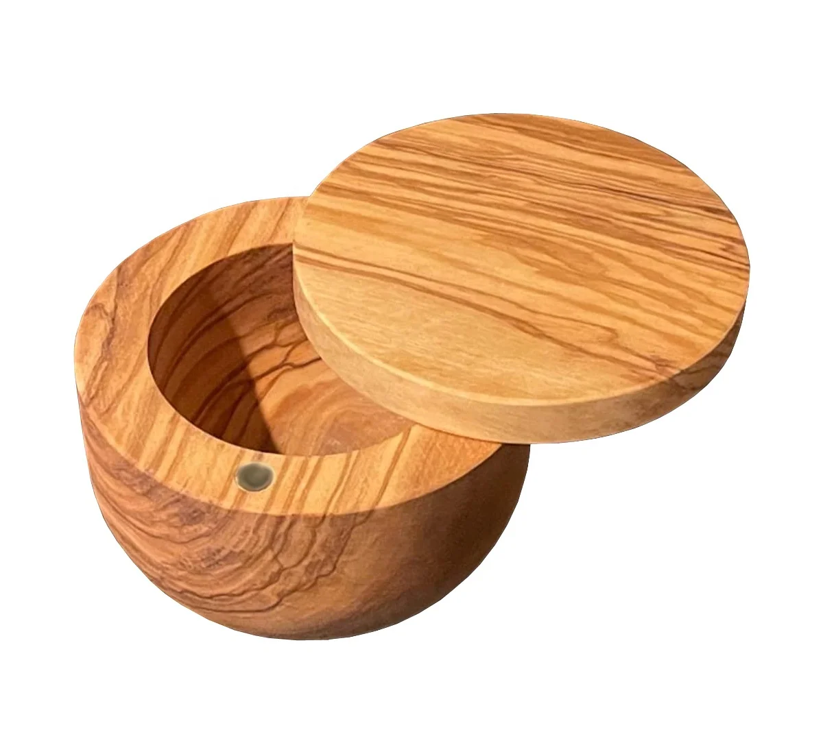 italian design Handmade Olive Wood Salt Keeper kitchen wooden salt box Container canisters