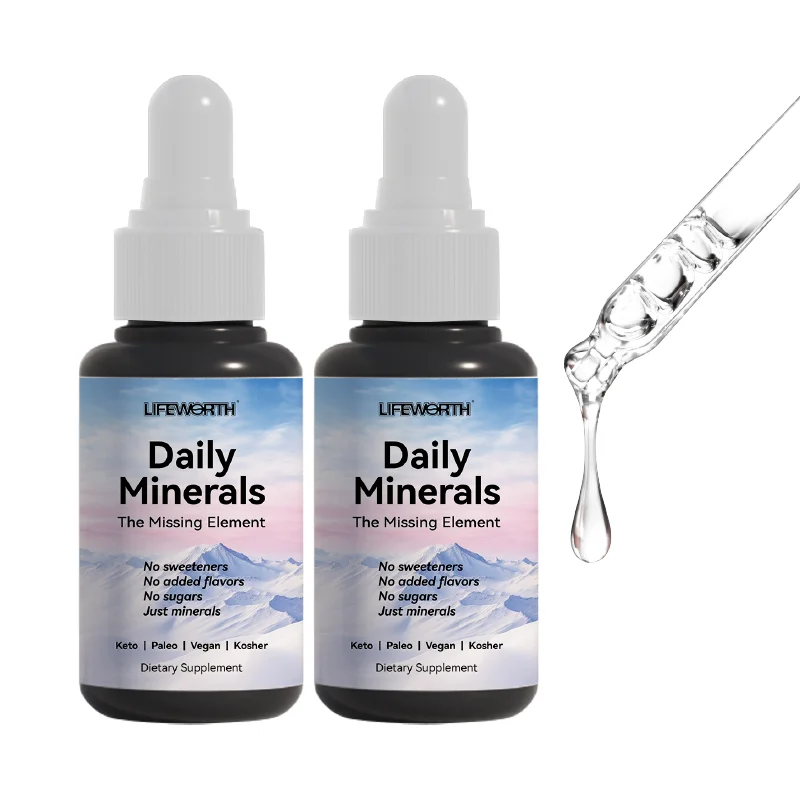 Lifeworth Concentrace Trace Mineral Drops Trace Minerals Chloride Potassium Hydration Electrolyte Drops