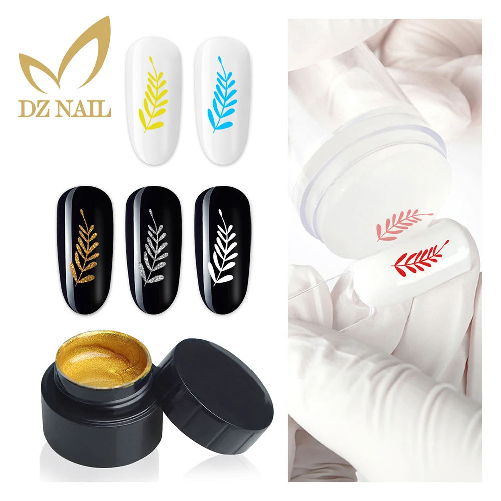 DZ nail factory manufacture 5g 15g 30g OEM private label gel nail uv stamping gel