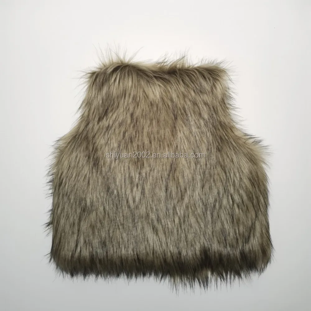 
In Stock Hot Sale Baby Clothes Tan Fur Vest Baby Girls Warm Trendy Faux Waistcoat 
