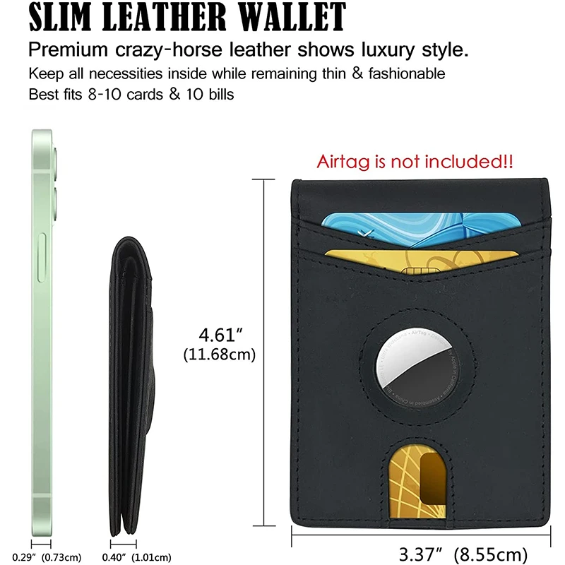 Новый дизайн, уникальный минималистичный мужской чехол с защитой от кражи из искусственной кожи, футляр для карт с защитой от кражи, тонкий кошелек из натуральной кожи с защитой от радиочастотной идентификации