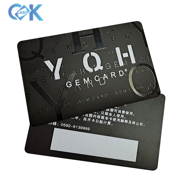 Standard Cr80 card size UV spot PVC gift card frosted finished CMYK printed plastic black spot uv card for promotion