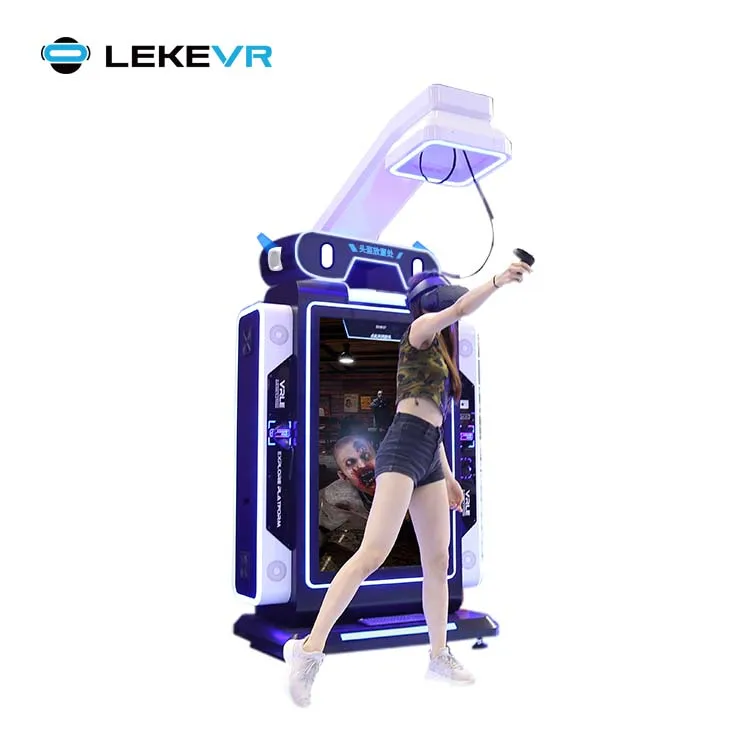 LEKE VR Entertainment Theme Park Business Opportunity Interactive VR Arcade Standing Platform 9D VR Attraction
