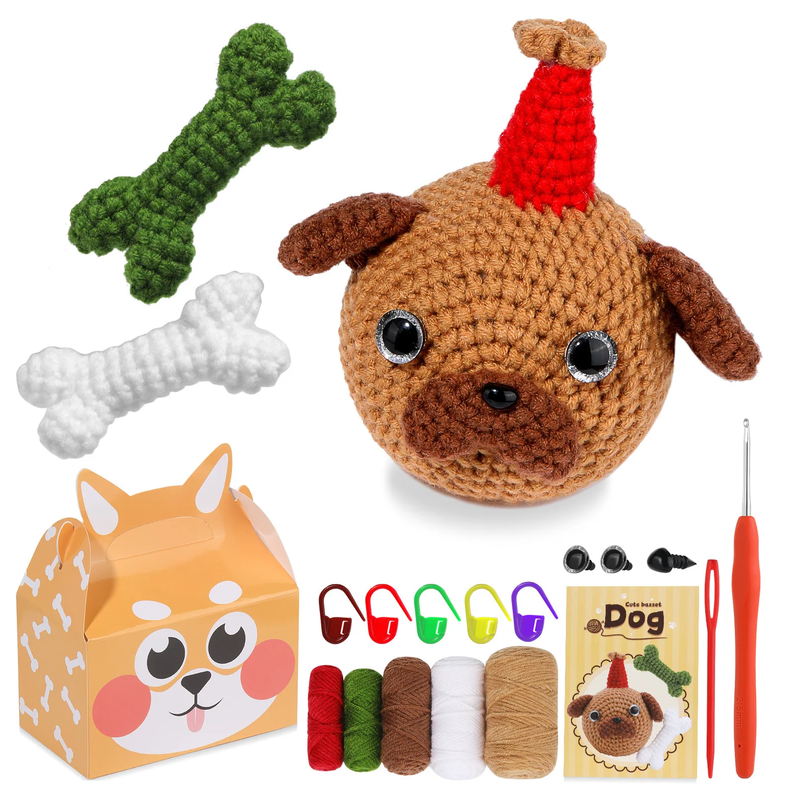 Easy To Do Wooles Yarn Beginner Crochet & Craft Kit Crochet Starter Kit Diy Cute Animals Fox Handmade Crochet Kit