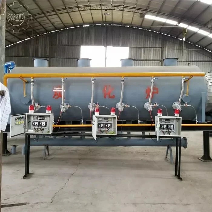 Sale Horizontal Rotary Smokeless Wood Sawdust Biomass Charcoal Coal Air Flow Continuous Carbonization Furnace
