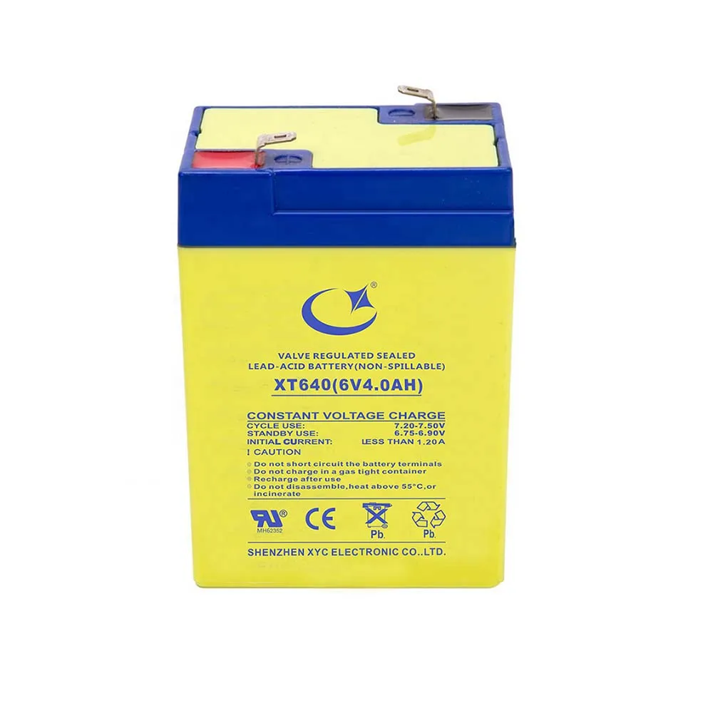 6V 4Ah rechargeable sealed lead acid battery for portable lamp