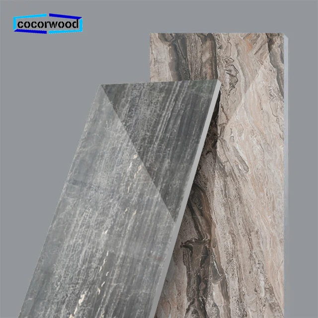 Modern style Royal Black Marble for hotel hall and bathroom vanity Customized size artificial stone tiles