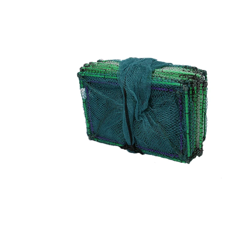 Cheap Price Foldable PE Net Long Aquaculture Fish Cage Lobster Crab Fishing Trap