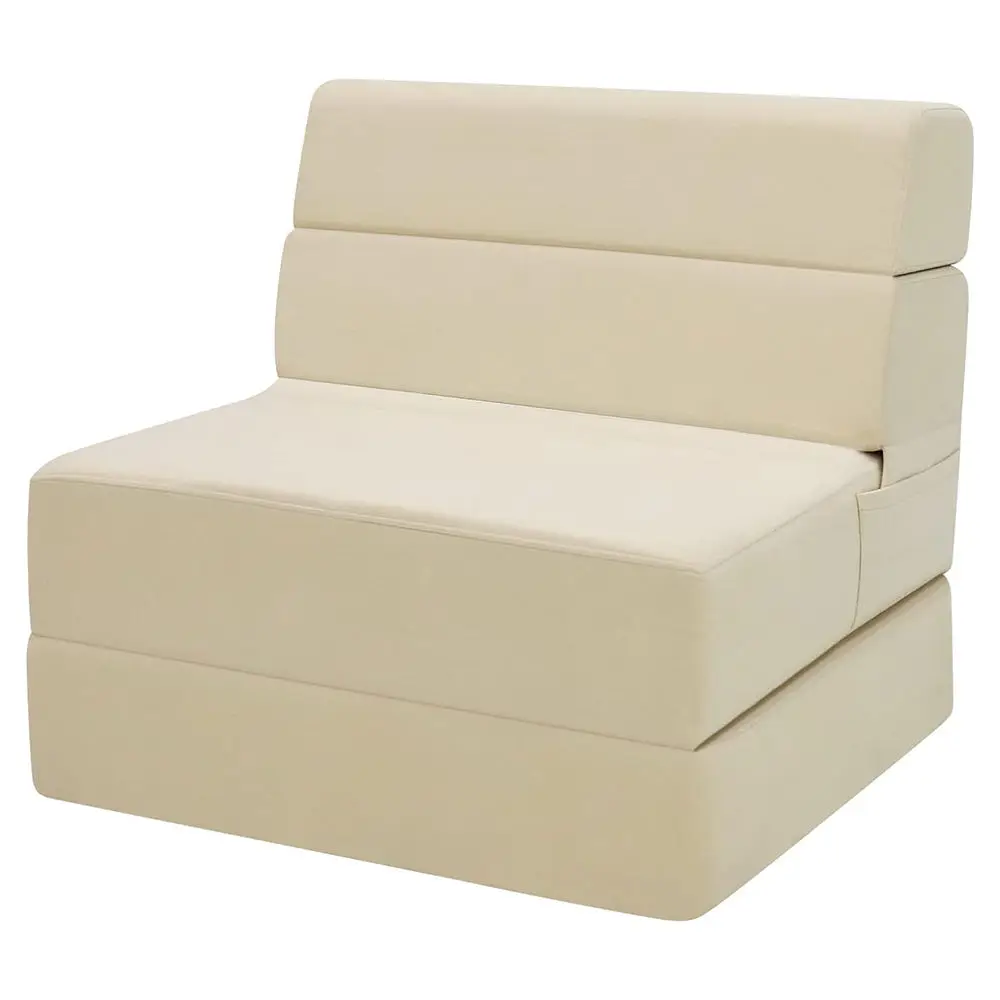 Modern Tufted Single Sofa Bed Convertible and Extendable for Indoor/Outdoor Use in Bedroom or Living Room for Apartments