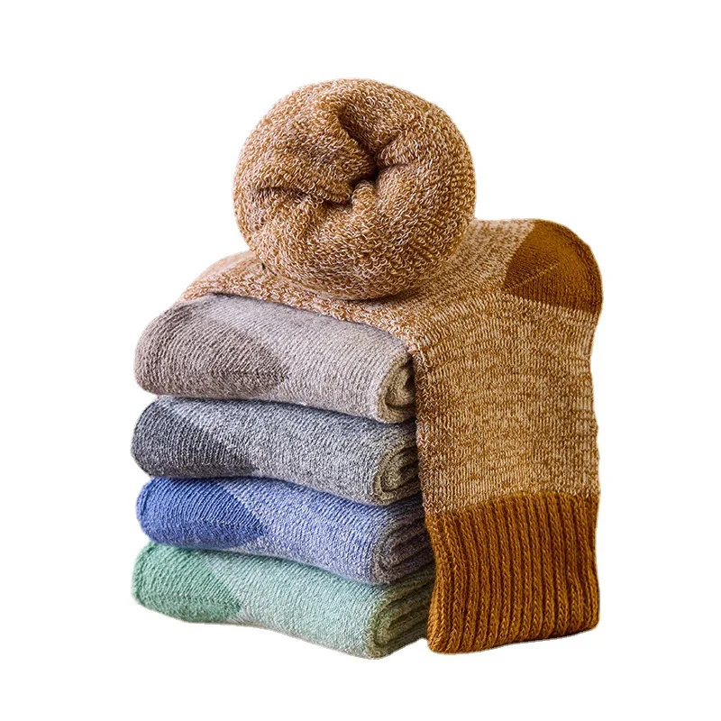 Winter Thick Terry Kids(Old) Cartoon Socks Boys Girls Super Hero Number Pattern Children Socks