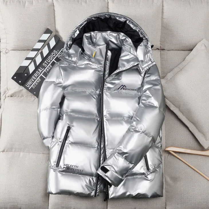 New bright face down jacket for men and women the same couple youth white duck down matte thickened warm jacket Korean Trend