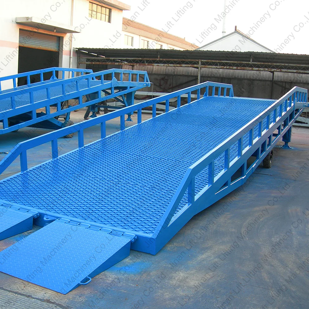 Factory 6ton-20ons hydraulic mobile container access ramp adjustable truck movable ramp for forklift loading ramps
