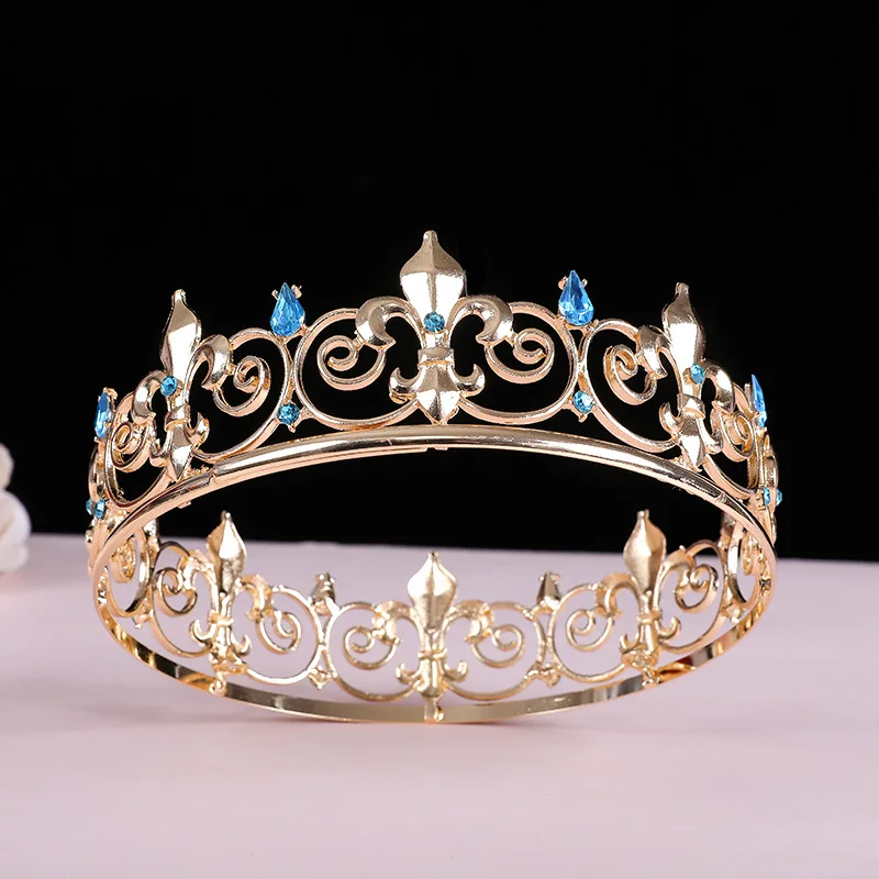 luxurious miss universe beauty pageant crown princess bridal crystals diamond royal tiara round full circle king crown for men