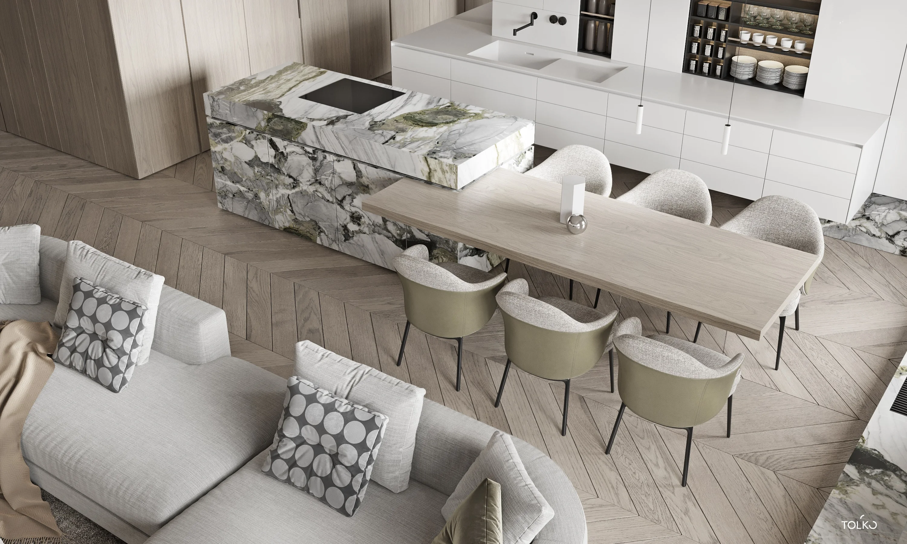 2024 New Model Modern Home Kitchen Bar Design Cabinets