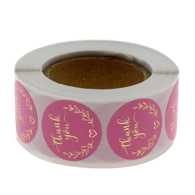 Decent Custom Adhesive Waterproof Packaging Label personalized Round Roll Printed Logo Stickers