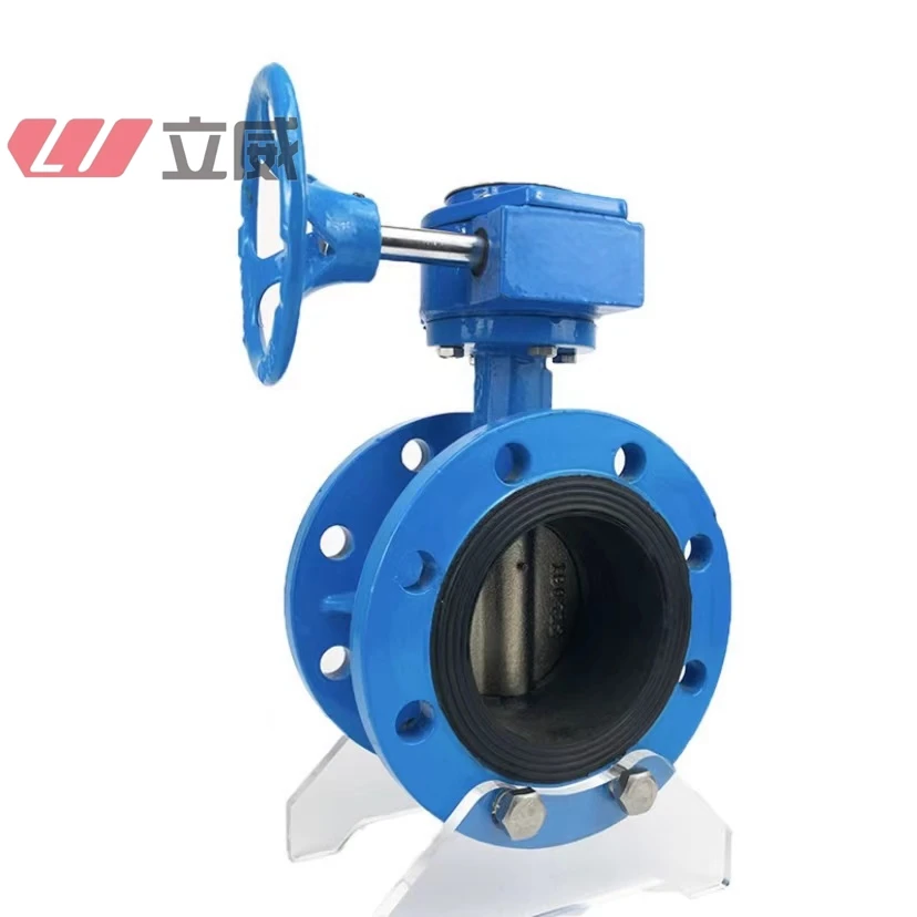 Dn 150 6 дюймов wcb epdm Сидящая с двойным фланцем клапан-бабочка