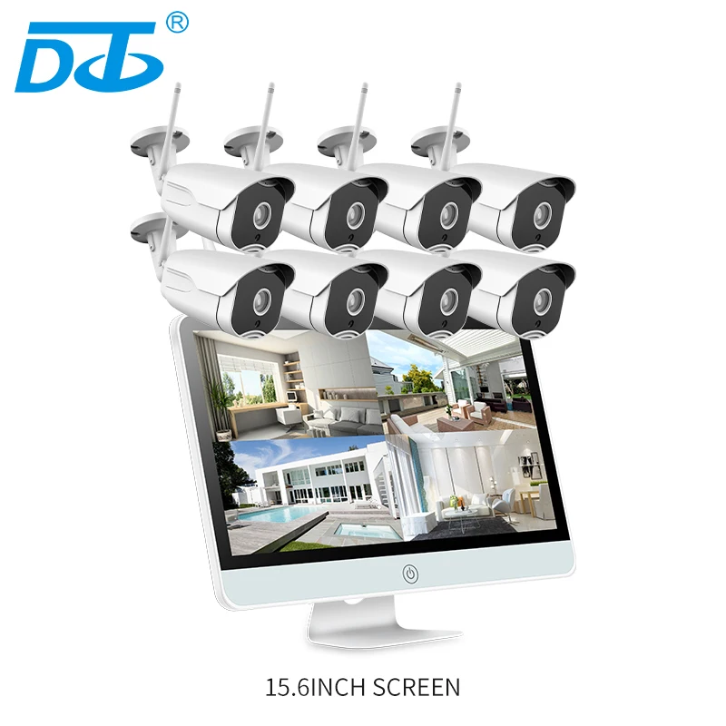 3mp 8ch Wireless Security Camera System Waterproof Audio Record Wifi Camera Ir Surveillance Security Kit