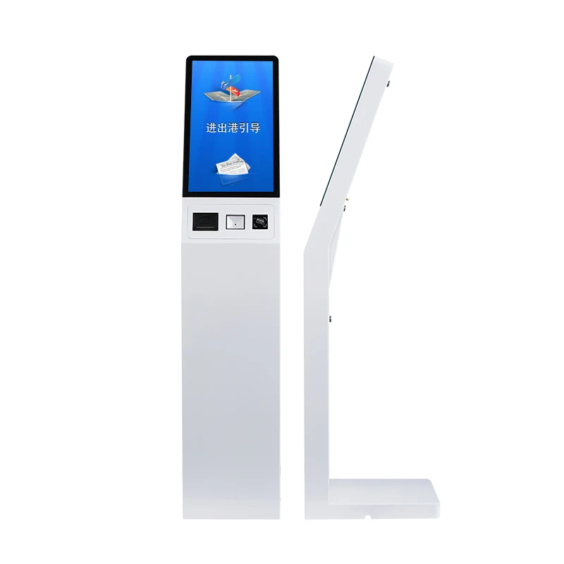 21.5 inch auto android self service ordering indoor kiosk linux stand touch screen kiosks in bank