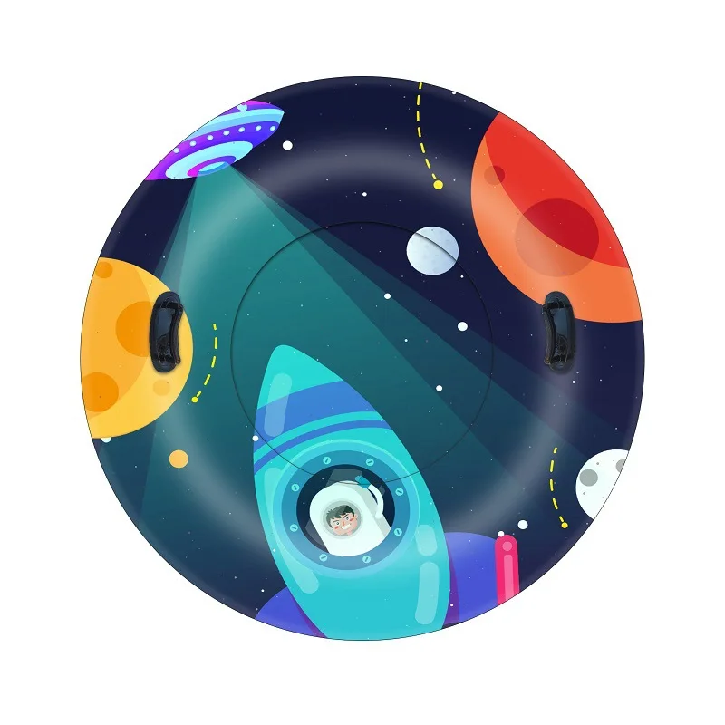 
winter snow sled tube pvc inflatable with High Handles for Kids and Adults 