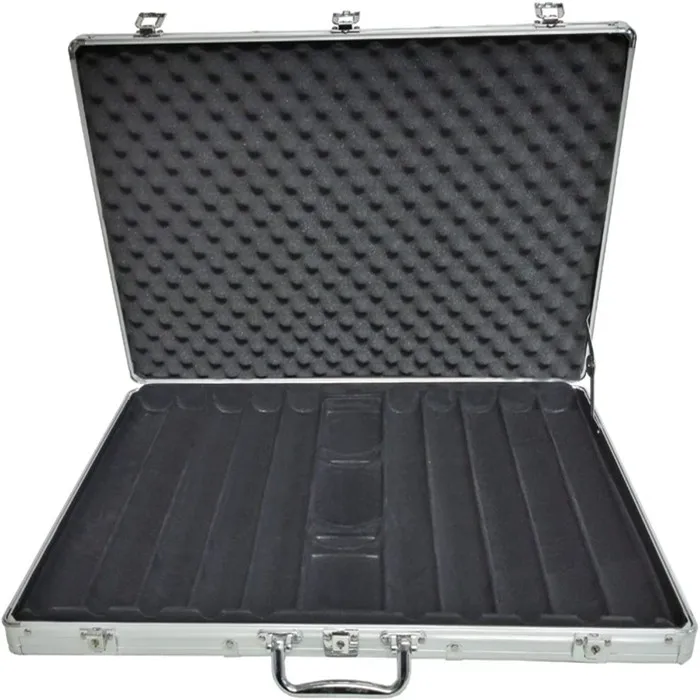 Promotion 1000 Poker Chip Set With Silver Poker Set in Aluminum Case