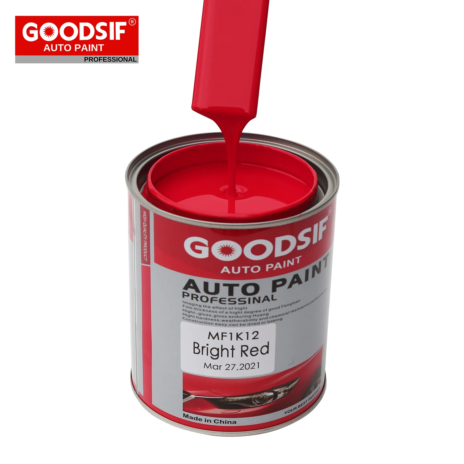 China Auto Paint Wholesale Price GOODSIF Excellent Performance 1K Solid Color Automotive Paint Acrylic Car Paint
