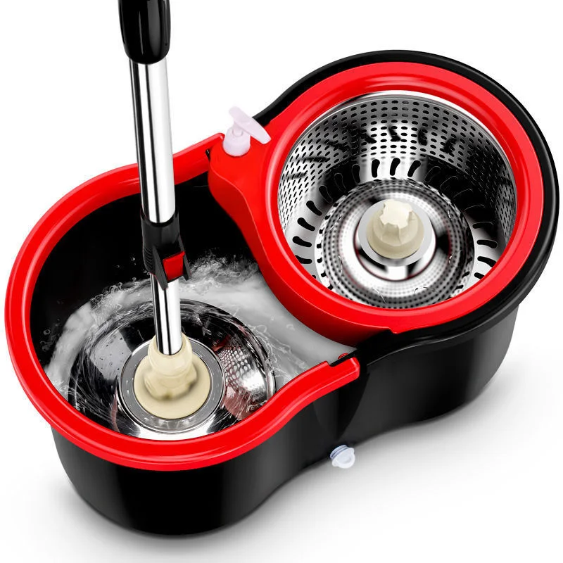 360 Spin Bucket Mop Magic Microfiber Household Hand Wash Free Lazy Floor Mop Squeeze Out Mop