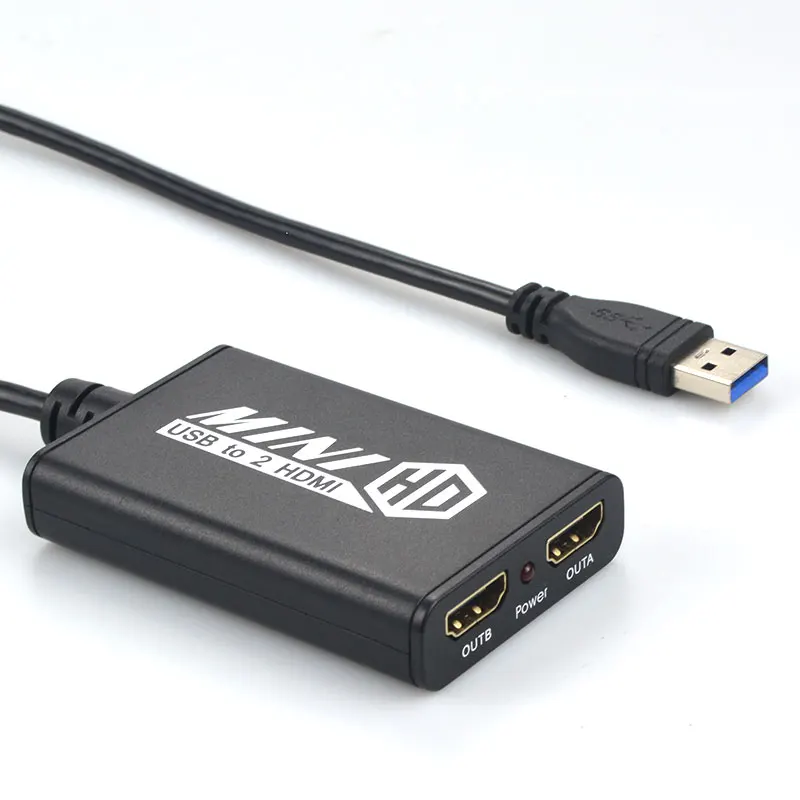  USB на двойной HDMI Внешний видео монитор дисплей адаптер совместим с windows/MacBook/Chromebook USB3.0 до