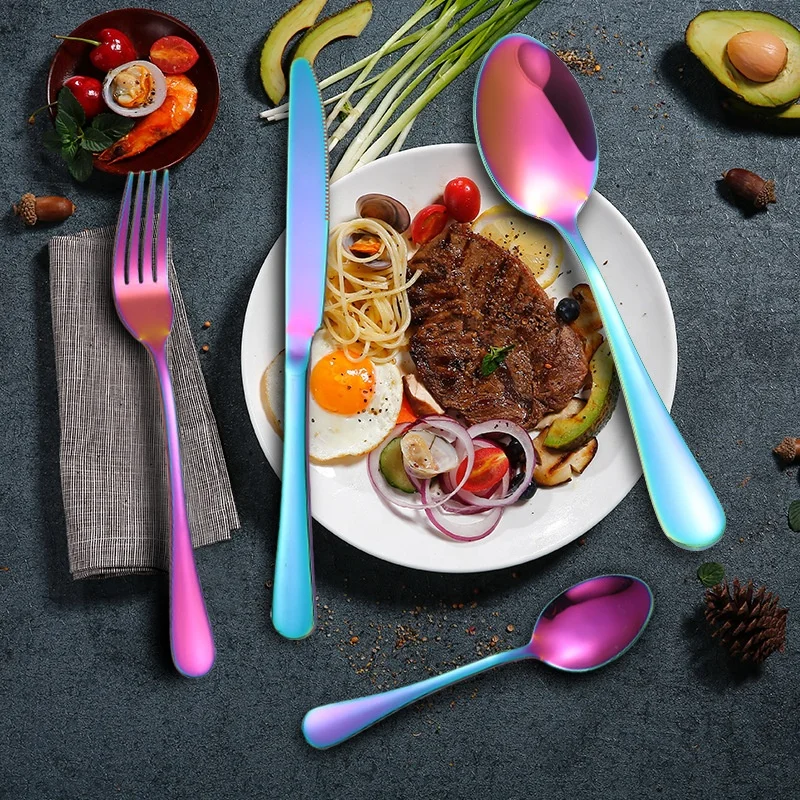 
stainless steel gold cutlery set 24 pcs cutlery sets 16 pcs dinner set 