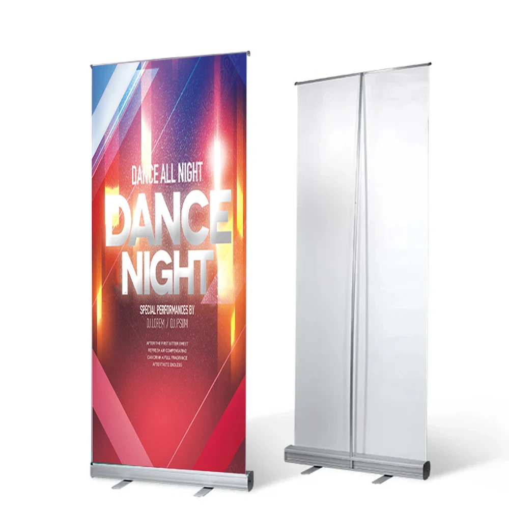 Portable Aluminum  Roll up Display Economical  Advertising Banner Stand for Promotion