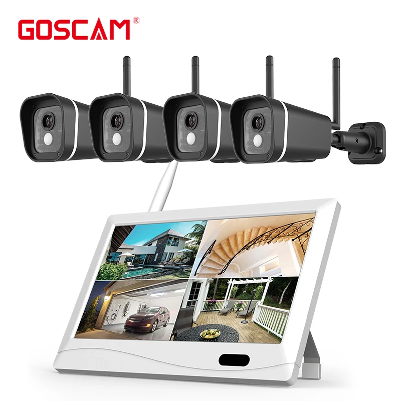 300m wireless no need network ip67 waterproof cctv camera system with monitor