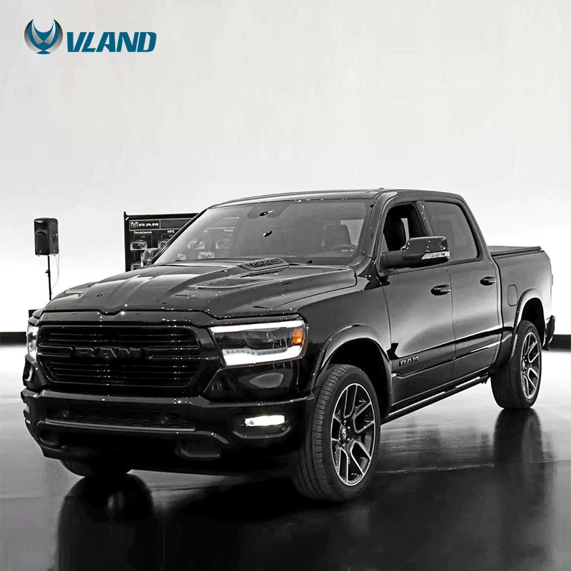 VLAND Factory Full LED Headlights  2019 2020 2021 Car Light Sequential Turn Signal 5th Black Front Head lamp For Dodge Ram 1500