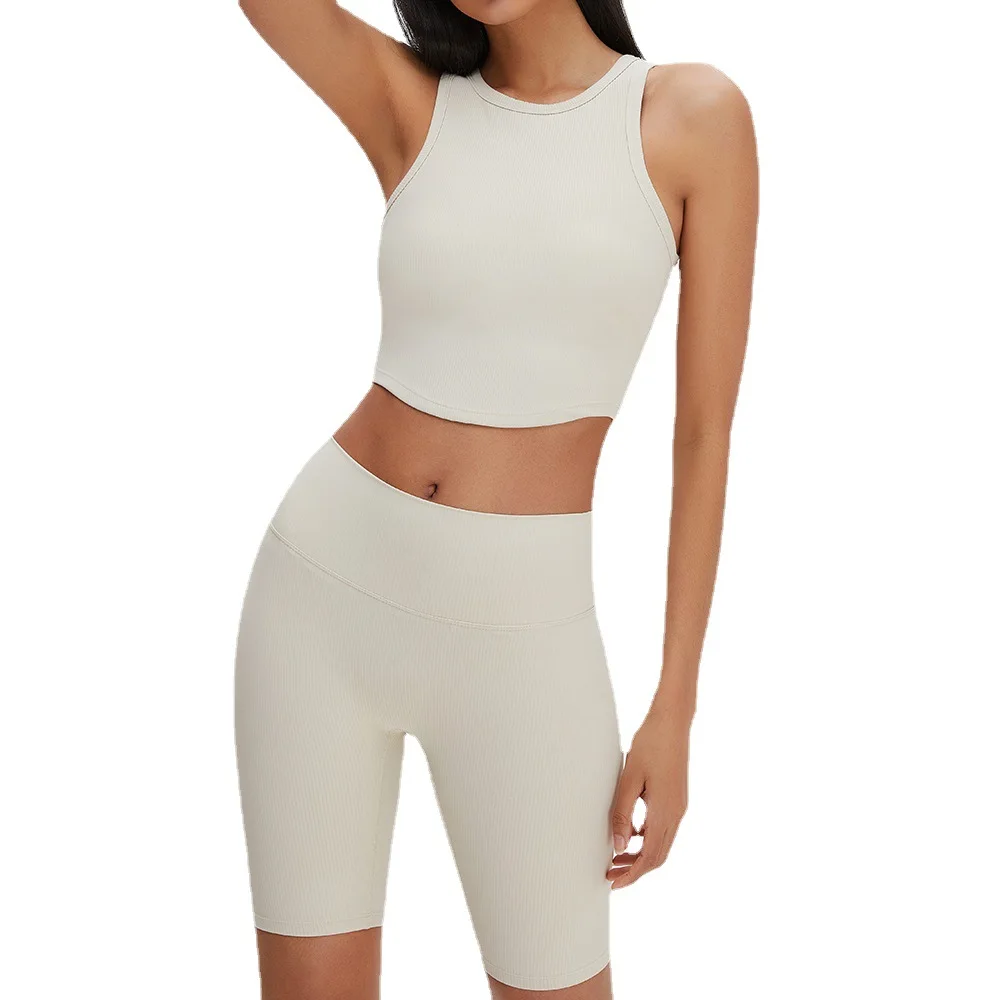 Customized high-quality new yoga vest female nude sense thread fitness shockproof sports underwear high strength yoga bra