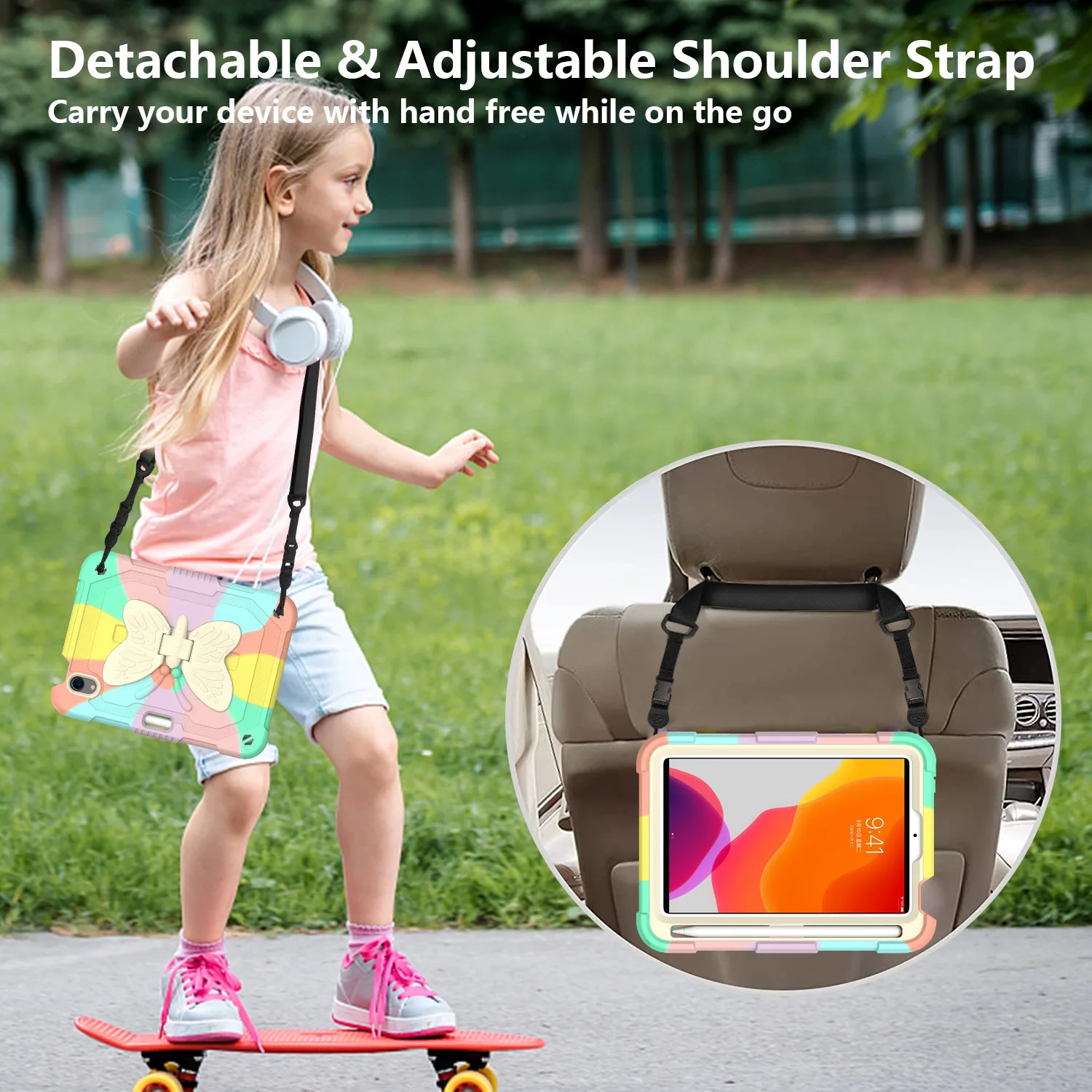 Heavy Duty Shockproof Protective Case for IPad Mini 6 2021 Lightweight Handle Stand Rugged