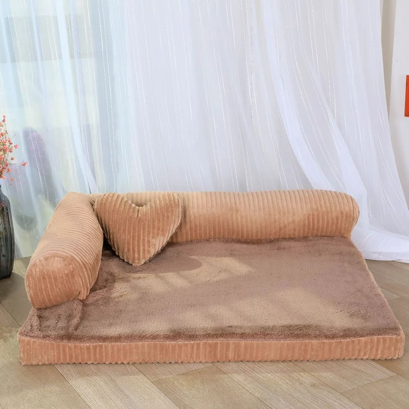 Waterproof Lined Orthopedic Durable Pet Sofa Bed Soft Calming Sleeping Puppy Warming Puppy Bed